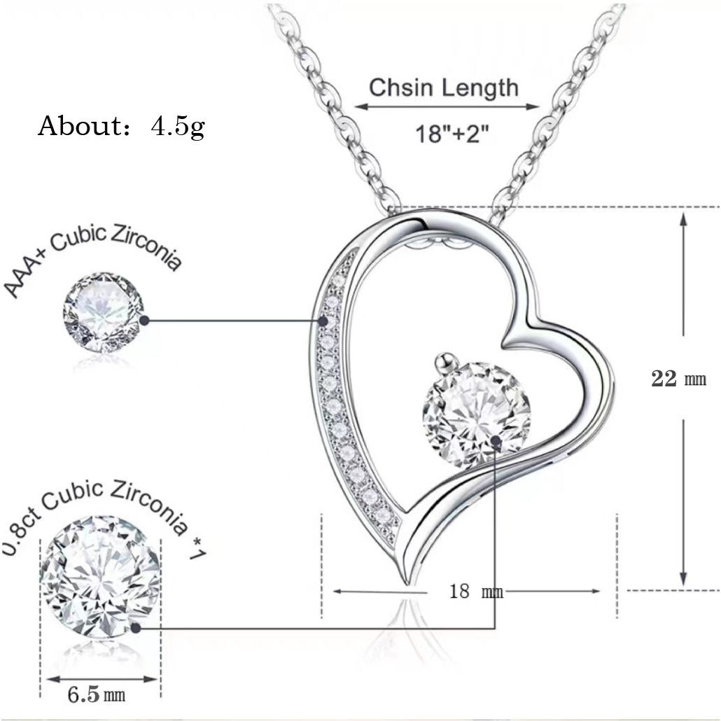 Heart Shape Zirconia Necklace