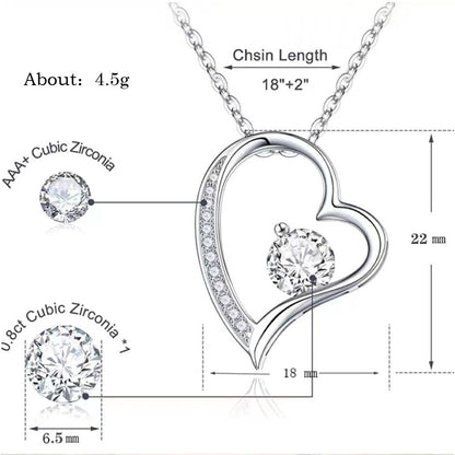 Heart Shape Zirconia Necklace